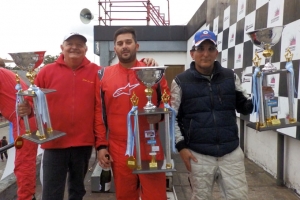 El podio de la Clase A 5° fecha GP Bicentenario Procar4000: 1° Diego Chao, 2° Guillermo Ferrón y 3° Armando Ciccale.