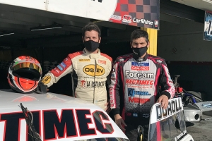 Federico Lynn (derecha) y Nicolás Pezzucchi compartieron la Chevy en el Gran Premio con invitados de la Clase A del Procar4000.